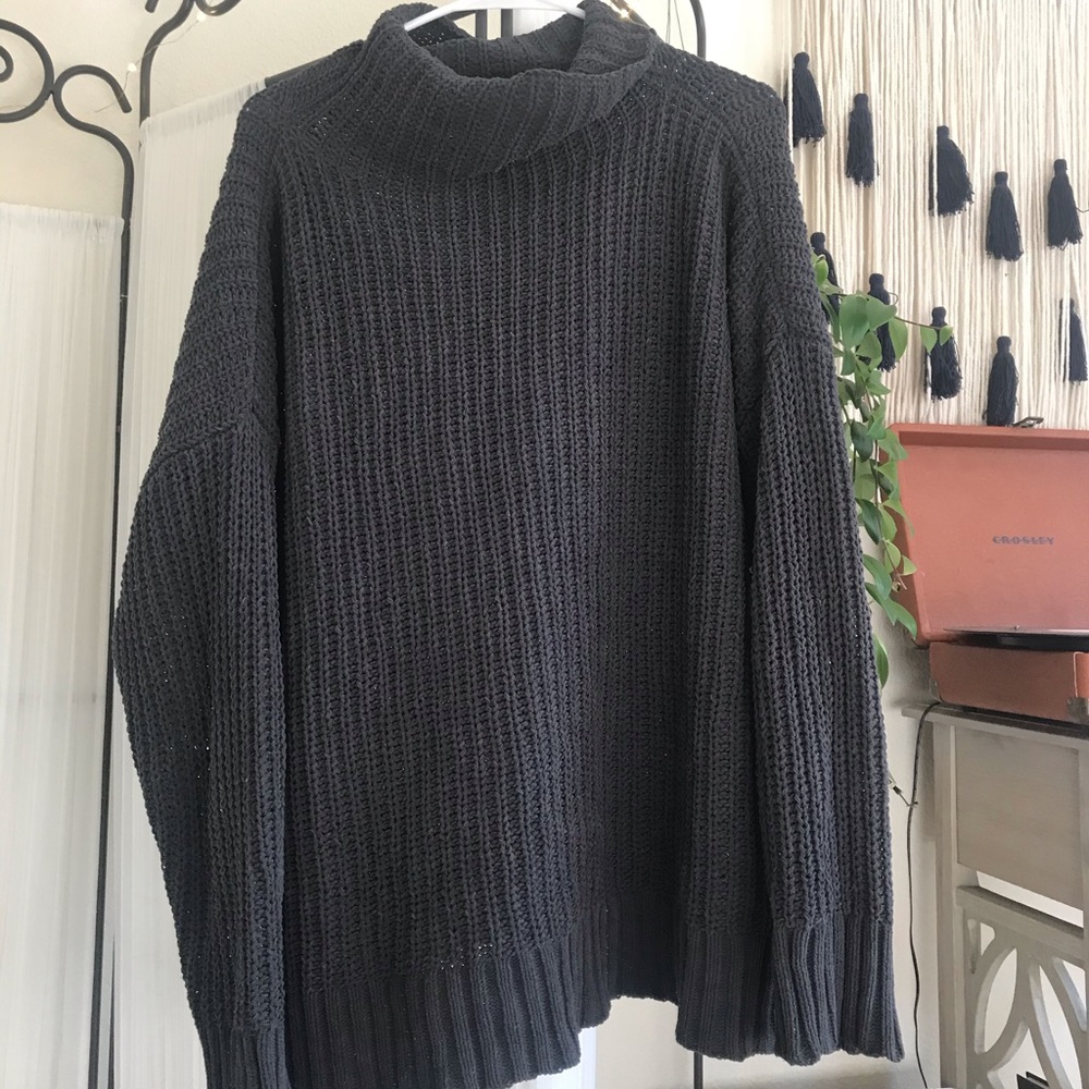 grey oversized sweater